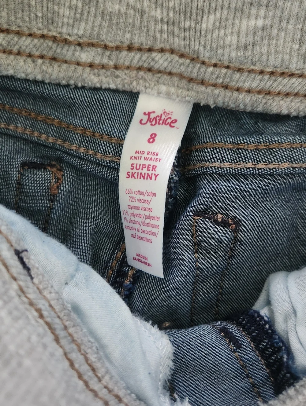 Justice dark wash